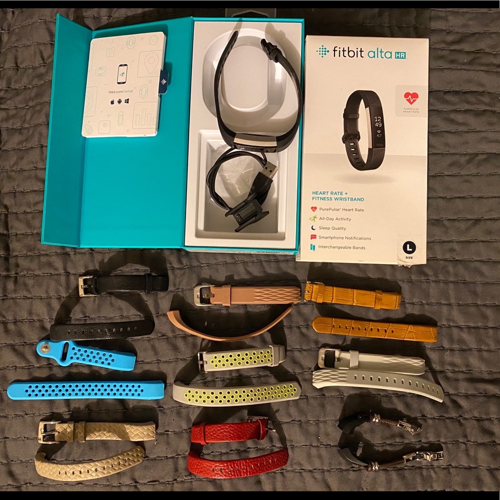 Fitbit Alta HR Large with 10 bands